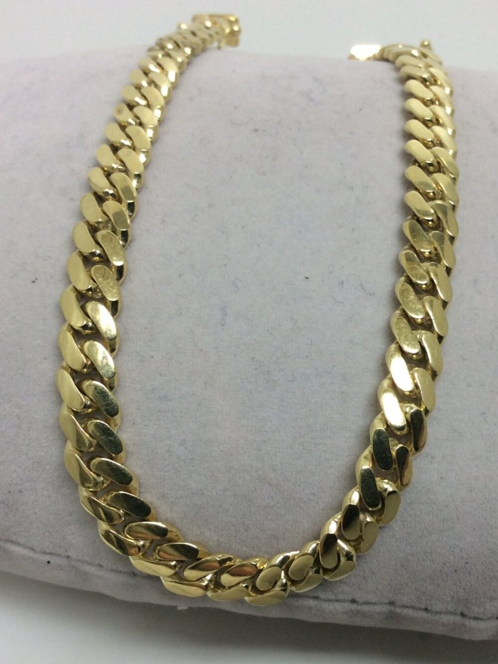 10K Yellow Real Solid Gold 6.00mm Curb Cuban Miami Link Bracelet 18.30gr  8''